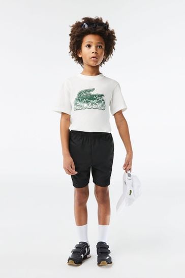 Boys black sales lacoste shorts
