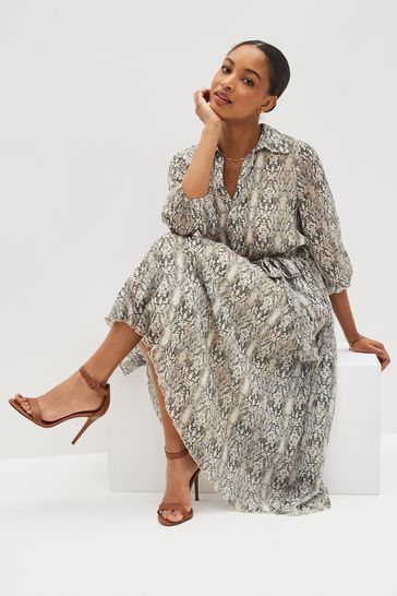 Python pleated shirt deals dress