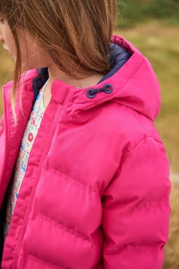 Joules pink puffer jacket
