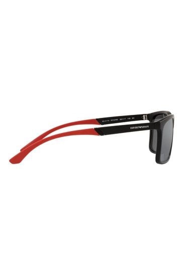 Emporio Armani Black Rectangular Frame Sunglasses