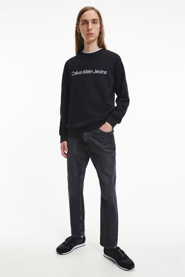Buy Calvin Klein Jeans Core Institutional Logo Black Sweatshirt from Next  Lithuania