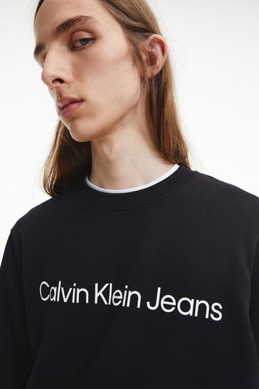 Logo Buy Jeans Institutional Black Next Core Sweatshirt Calvin Klein Ireland from