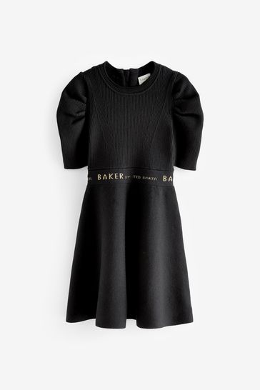 Buy Baker by Ted Baker Knitted Black Dress from Next Luxembourg