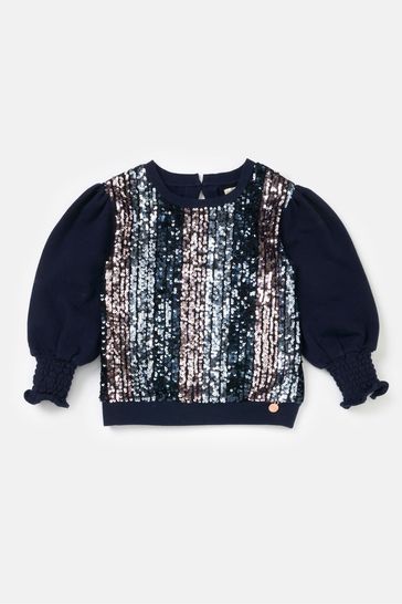 Buy Angel Rocket Blue Enid Sequin Front Sweatshirt from Next