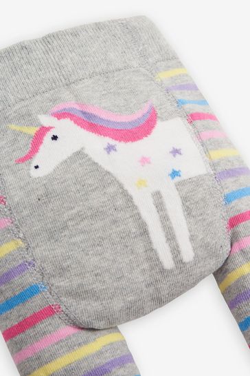 Buy JoJo Maman B b Marl Grey Unicorn Unicorn Stripe Baby Leggings
