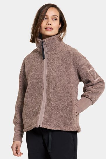 Didriksons Grey Mella Borg Fleece Jacket