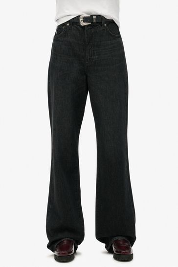Black wide sales leg jean