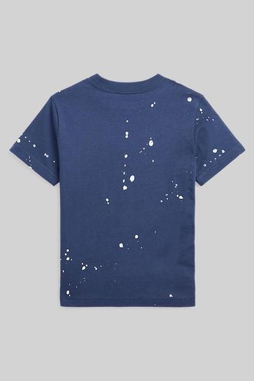 Buy Polo Ralph Lauren Boys Navy Blue Polo Logo T Shirt from Next