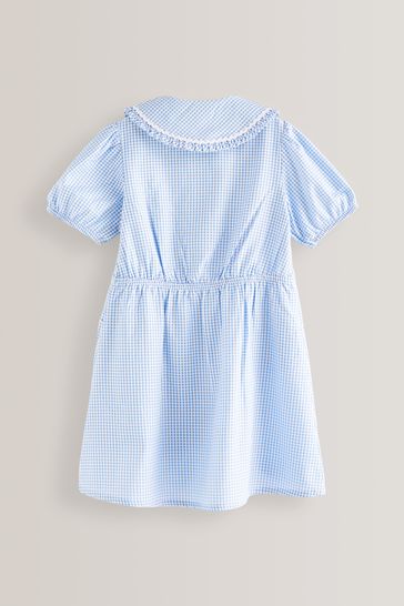 Blue top collared dress