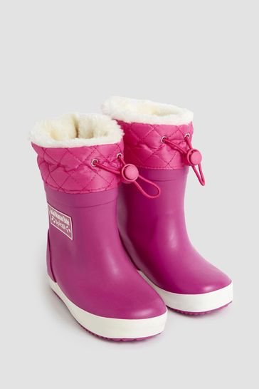 Buy JoJo Maman Bebe Fuchsia Cosy Lined Drawstring Top Wellies from Next Hungary