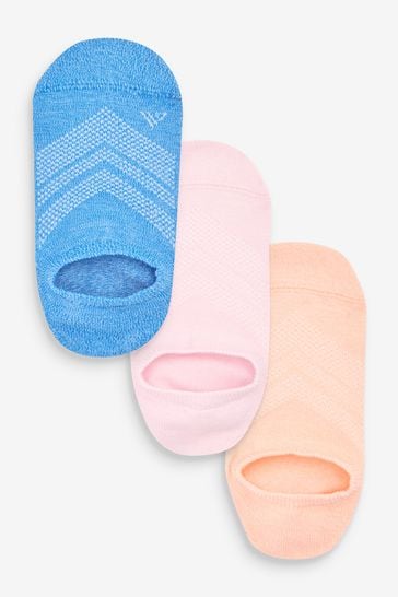 Pink/Blue Low Rise Trainer Socks 3 Pack