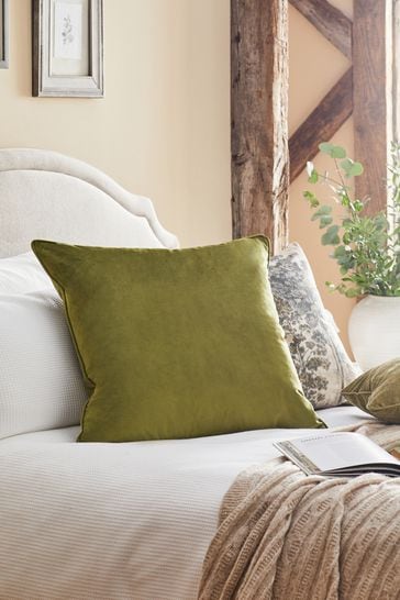 Olive Green 59 x 59cm Matte Velvet Cushion