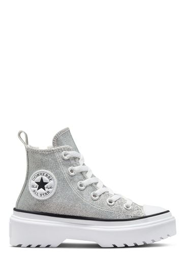 Converse Silver Lugged Lift Junior Trainers