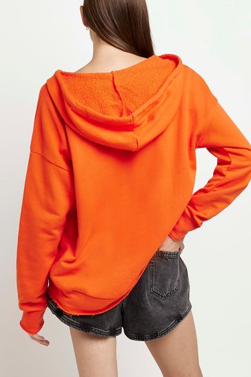 River island orange hoodie deals