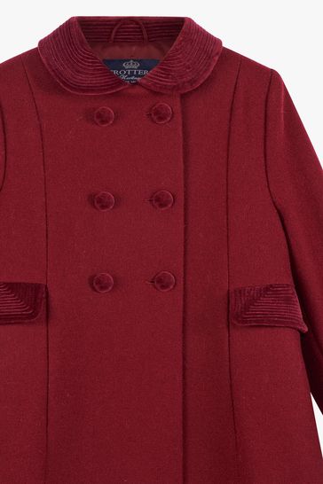 Buy Trotters London Red Burgundy Classic Wool Coat from Next USA
