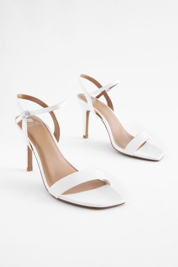 White hotsell skinny heels