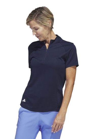 adidas Golf Blue Textured Polo Shirt