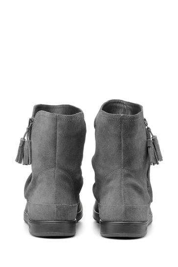 Buy Hotter Pixie III Wide Fit Grey Zip Fastening Boots from Next Poland