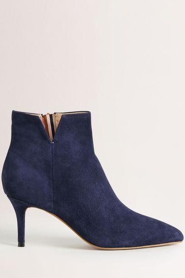 Boden Blue Suede Ankle Boots