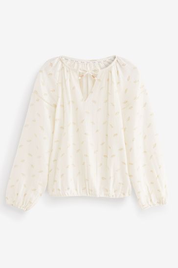 Cream bubble hem 2025 top