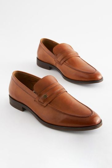 Tan Brown Saddle Loafers