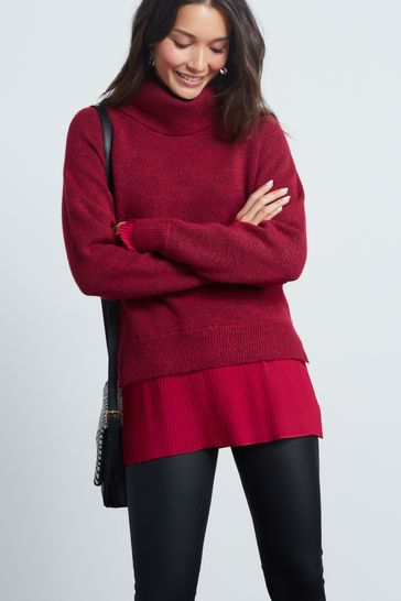 Berry roll sales neck jumper