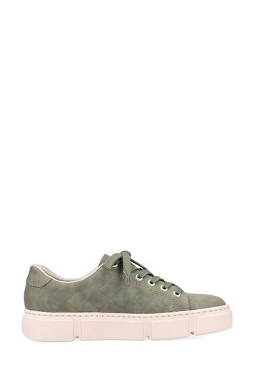 Rieker Ladies Green Lace-Up Shoes