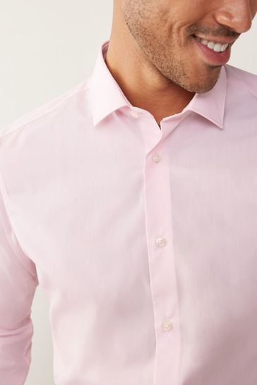 Mens slim sales fit pink shirt