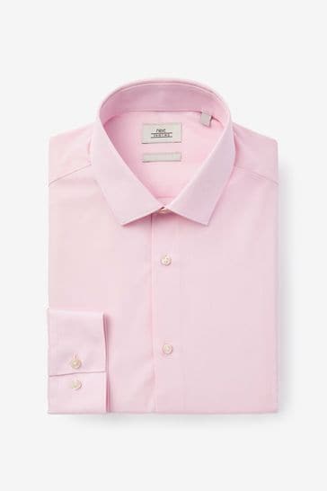 Pink shirt 2025 mens slim fit