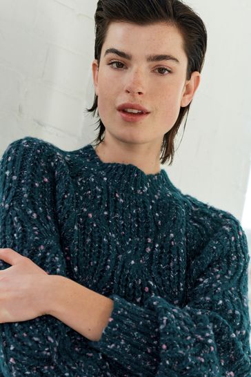 Teal top blue jumper