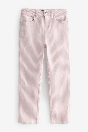 Striped cropped jeans on sale