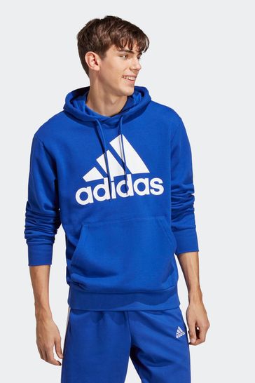 adidas Blue Sportswear Essentials French Terry Big Logo Hoodie