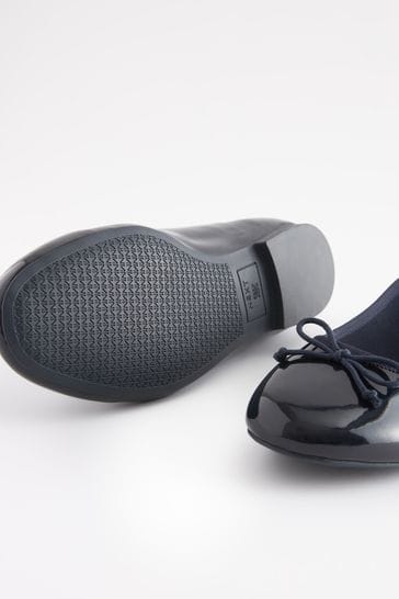 Navy Blue Extra Wide Fit Forever Comfort Ballerinas Shoes