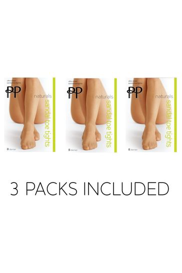 Buy Pretty Polly 3 Pack Slightly Sunkissed 8 Denier Naturals