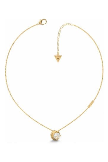 Buy Guess Ladies Gold Tone Jewellery Moon Phases Necklace from