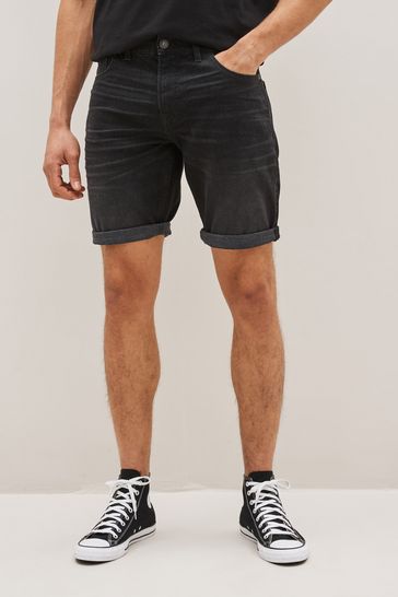 Black best sale stretch shorts