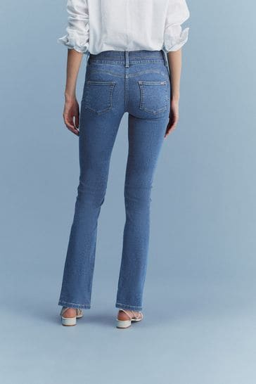 Buy Mid Blue Denim Lift, Jeans Next from And USA Bootcut Slim Shape