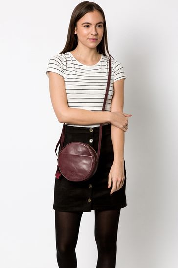 Plum leather crossbody bag shop