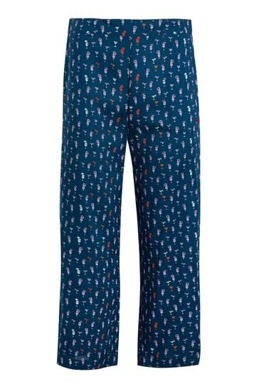 Printed cropped clearance trousers