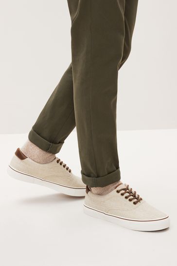 Buy White Regular Fit Classic Canvas Pumps from Next France