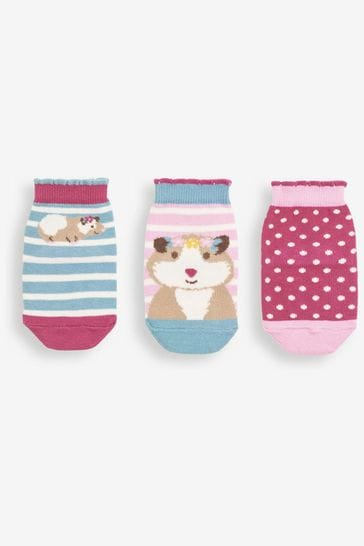 JoJo Maman Bébé Pink 3-Pack Guinea Pig Socks