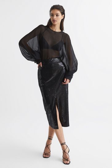 Sequin pencil store skirt zara