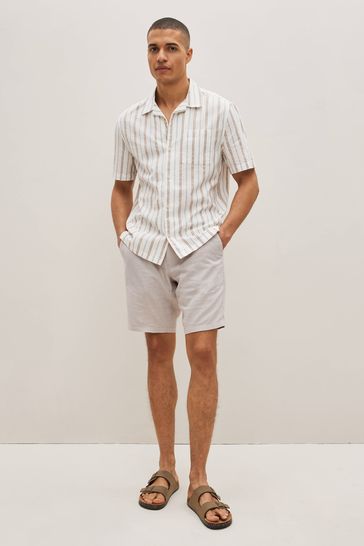 Mens linen blend shorts outlet