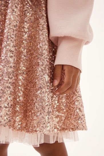 Baker by Ted Baker Pink Sequin Mockable Dress