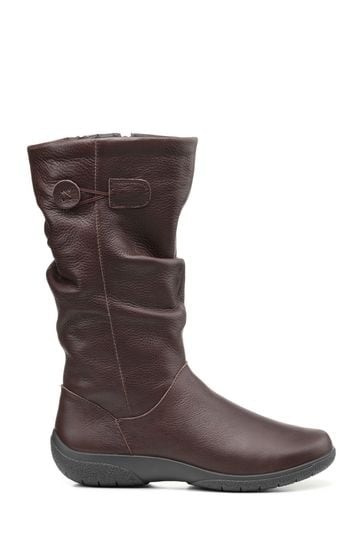 Hotter Derrymore II Wide Fit Brown Zip-Fastening Boots
