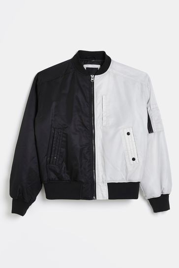 River island black deals and white jacket