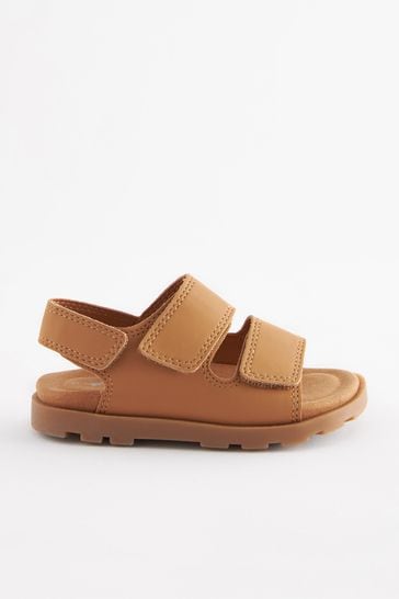 Buy Tan Brown Cushioned Double Touch Fastening Strap Sandals from