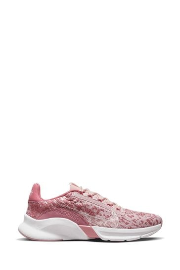 Nike Mid Pink SuperRep Go 3 Flyknit Training Trainers