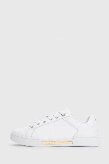 Tommy Hilfiger Embossed Monogram White Trainers