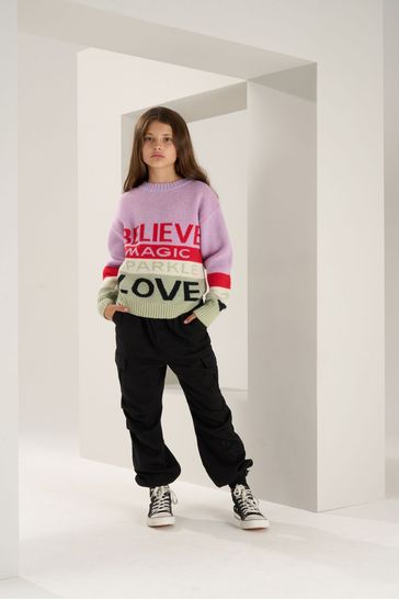 Pink slogan jumper shop